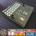 【安心保証付】【ポイント5倍】二層板表札 クリスタル Type23:2点ビス仕様【サイズ:130×130mm】 イメージ画像:Fデザイン(5木目コナ) YKKap ルシアスポストユニット 三協アルミ ステイム 機能門柱 機能ポールにも取付可能 貼付け 表札 ネームプレート
