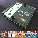 【安心保証付】【ポイント5倍】二層板表札 クリスタル Type24:2点ビス仕様【サイズ:130×130mm】 イメージ画像:Cデザイン(6ブラック) YKKa...