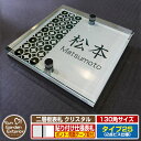 【安心保証付】【ポイント5倍】二層板表札 クリスタル Type25:2点ビス仕様【サイズ:130×130mm】 イメージ画像:Fデザイン(1ステンレス) YKKap ルシアスポストユニット 三協アルミ ステイム 機能門柱 機能ポールにも取付可能 貼付け 表札 ネームプレート