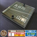 【安心保証付】【ポイント5倍】二層板表札 クリスタル Type03:2点ビス仕様【サイズ:110×110mm】 イメージ画像:Aライン(5木目コナ) YKKap...