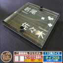 【安心保証付】【ポイント5倍】二層板表札 クリスタル Type03:2点ビス仕様【サイズ:110×110mm】 イメージ画像:Fクローバー(5木目コナ) YKKap ルシアスポストユニット 三協アルミ ステイム 機能門柱 機能ポールにも取付可能 貼付け 表札 ネームプレート