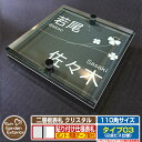 【安心保証付】【ポイント5倍】二層板表札 クリスタル Type03:2点ビス仕様【サイズ:110×110mm】 イメージ画像:Fクローバー(6ブラック) YKKap ルシアスポストユニット 三協アルミ ステイム 機能門柱 機能ポールにも取付可能 貼付け 表札 ネームプレート