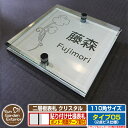 【安心保証付】【ポイント5倍】二層板表札 クリスタル Type05:2点ビス仕様【サイズ:110×110mm】 イメージ画像:Cクローバー(1ステンレス) YKKap ルシアスポストユニット 三協アルミ ステイム 機能門柱 機能ポールにも取付可能 貼付け 表札 ネームプレート