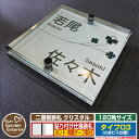 【安心保証付】【ポイント5倍】二層板表札 クリスタル Type03:2点ビス仕様【サイズ:120×120mm】 イメージ画像:Fクローバー(1ステンレス) YKKap ルシアスポストユニット 三協アルミ ステイム 機能門柱 機能ポールにも取付可能 貼付け 表札 ネームプレート
