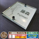 【安心保証付】【ポイント5倍】二層板表札 クリスタル Type05:2点ビス仕様【サイズ:120×120mm】 イメージ画像:Cクローバー(1ステンレス) YK...