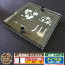 【安心保証付】【ポイント5倍】二層板表札 クリスタル Type09:2点ビス仕様【サイズ:120×120mm】 イメージ画像:Bデザイン(5木目コナ) YKKa...