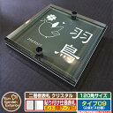 【安心保証付】【ポイント5倍】二層板表札 クリスタル Type09:2点ビス仕様【サイズ:120×120mm】 イメージ画像:Eデザイン(6ブラック) YKKa...