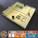 【安心保証付】【ポイント5倍】二層板表札 クリスタル Type03:2点ビス仕様【サイズ:130×130mm】 イメージ画像:Cキャット(3ゴールド) YKKa...