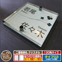 【安心保証付】【ポイント5倍】二層板表札 クリスタル Type03:2点ビス仕様【サイズ:130×130mm】 イメージ画像:Fクローバー(1ステンレス) YKKap ルシアスポストユニット 三協アルミ ステイム 機能門柱 機能ポールにも取付可能 貼付け 表札 ネームプレート