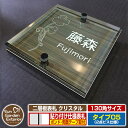 【安心保証付】【ポイント5倍】二層板表札 クリスタル Type05:2点ビス仕様【サイズ:130×130mm】 イメージ画像:Cクローバー(5木目コナ) YKK...