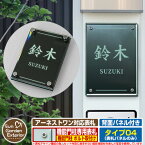 【無料★特典付】【ポイント5倍】 表札 飯田産業 アーネストワン 対応 アネスタ Type04 背面パネル付き【サイズ：100×140mm】 参考写真：Aデザイン（ガラス色） 飯田グループホールディングス 機能門柱 機能ポール アクリル ネームプレート Anesta