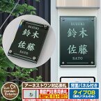 【無料★特典付】【ポイント5倍】 表札 飯田産業 アーネストワン 対応 アネスタ Type08 背面パネル付き【サイズ：100×140mm】 参考写真：Aデザイン（ガラス色） 飯田グループホールディングス 機能門柱 機能ポール アクリル ネームプレート Anesta