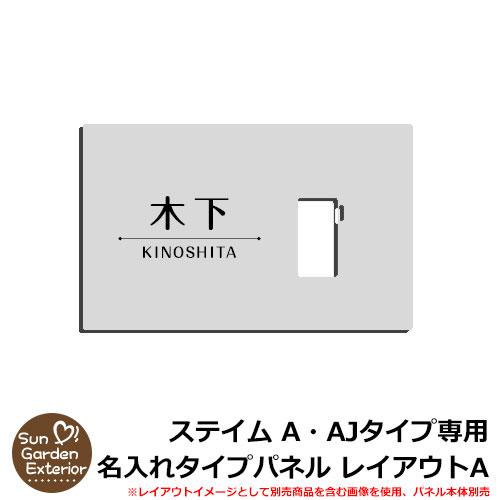 【限定セール】機能門柱 機能ポール ステイム A・AJタイプ専用 【名入れタイプパネル レイアウトA】 三協アルミ ステ…