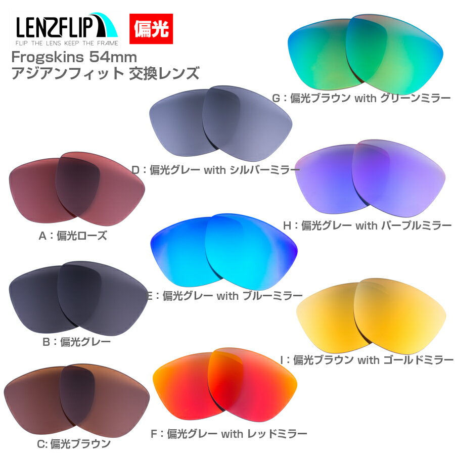 Oakley Frogskins Asian-Fit （54mm） Polarized Lenses オークリー フロッグスキンズ アジアンフィット サングラス交換偏光レンズ