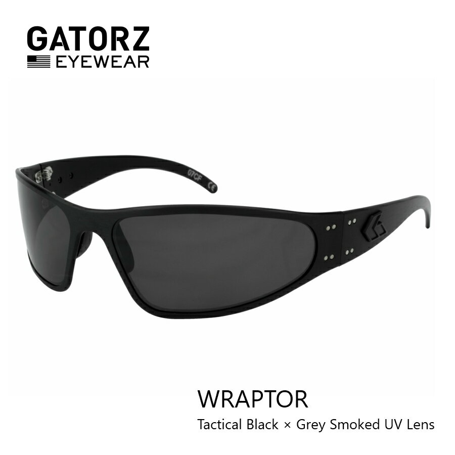 GATORZ(ゲイターズ) Wraptor Tactical Black/ Grey Smoked UV Lens タクティカルブラック / グレースモーク UVレンズ