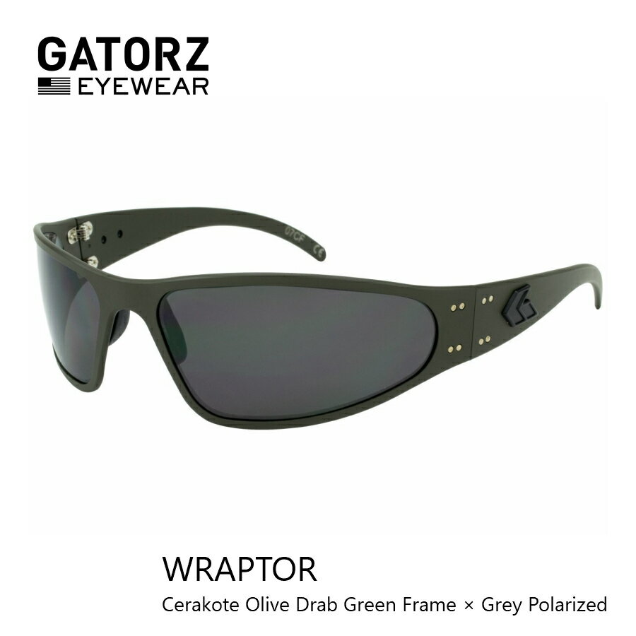 GATORZ(ゲイターズ) Wraptor Cerakote Olive Drab Green Frame / Grey Polarized セラコート オリーブドラブ / グレー 偏光レンズ