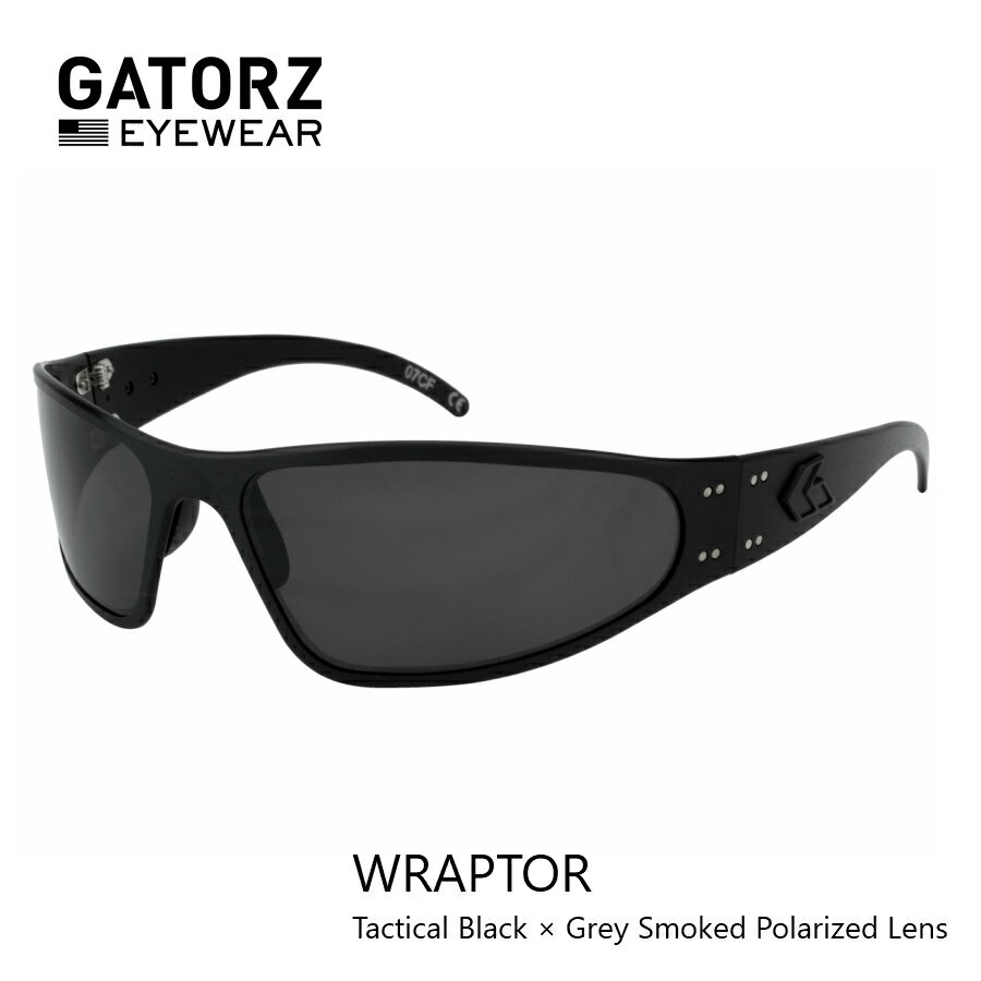 GATORZ Wraptor Tactical Black/ Grey Smoked Polarized Lens タクティカルブラック / グレースモーク 偏光レンズ