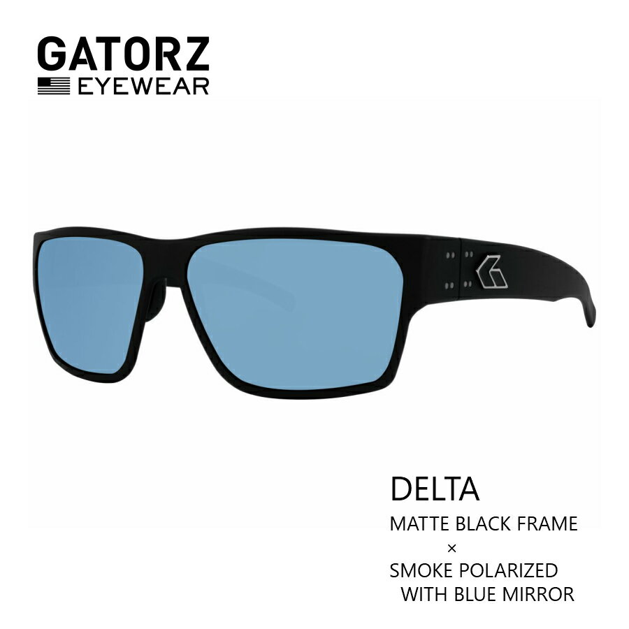 GATORZ(ゲイターズ) DELTA MATTE BLACK × SMOKE POLARIZED with BLUE MIRROR 偏光レンズモデル