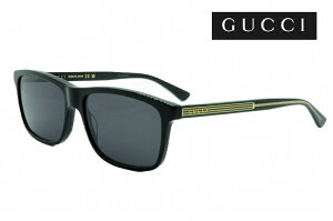 GUCCI グッチ カスタムサングラス GG0384O-004 (57SIZE) BLACK POLARIZED 偏光レンズ 可視光線透過率15%メンズ レディス ブラックフレームにCRレンズを装着 釣り ドライブ【あす楽】