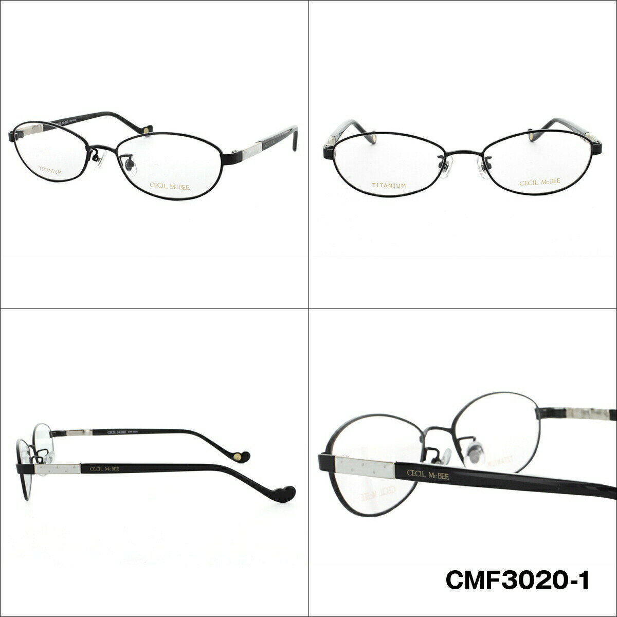 セシルマクビー メガネフレーム CECIL McBEE 度付き 度なし 伊達 だて 眼鏡 CMF 3020 全4カラー 52サイズ レディース 女性用 アイウェア UVカット 紫外線対策 UV対策 おしゃれ ギフト
