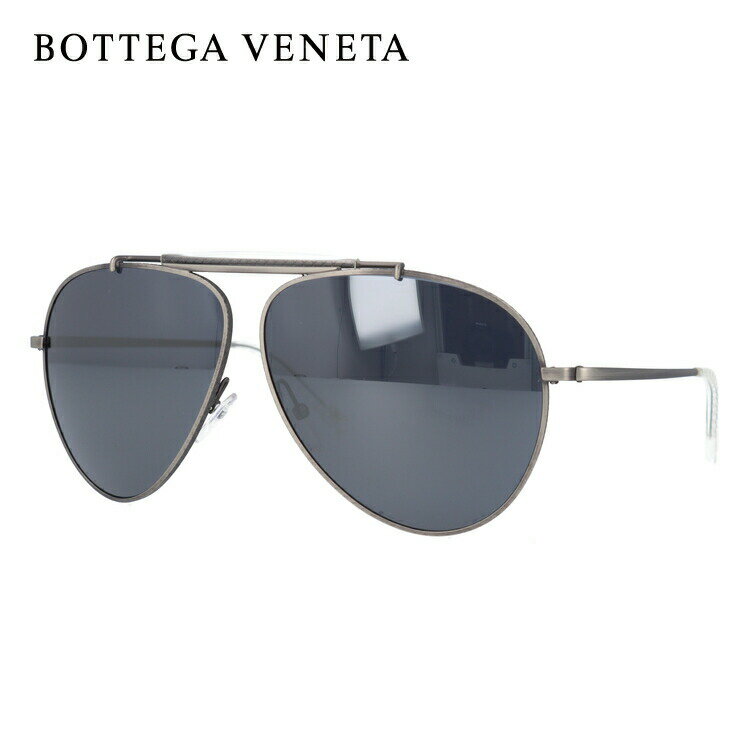 ボッテガ・ヴェネタ サングラス メンズ ボッテガヴェネタ BOTTEGA VENETA サングラス B.V. 159S SLN/4X SMTT ANTSILV SEMI MATTE SILVER/SMOKE MIRROR ティアドロップ メンズ レディース UVカット 紫外線 ラッピング無料