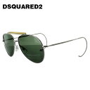 ディースクエアード サングラス DSQUARED2 DQ0144S 16N シルバー/グリーン ティアドロップ メンズ レディース スクエア型 UVカット ラッ...