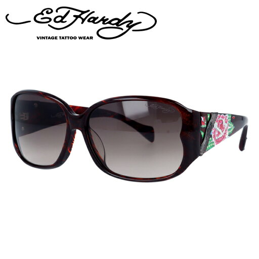 エドハーディー サングラス EdHardy ROSE レッドホーン/ブラウングラデーション レディース UVカット 紫外線 ラッピング無料 エドハーディー サングラス EdHardy ROSE レッドホーン/ブラウングラデーション レディース UVカット 紫外線 ラッピング無料