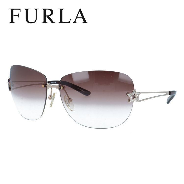 【訳あり】フルラ サングラス FURLA SU4127S A39 65サイズ スクエア型 アウトレット品 ベヨネッタ型 ツーポイント ユニセックス メンズ レディース(4)