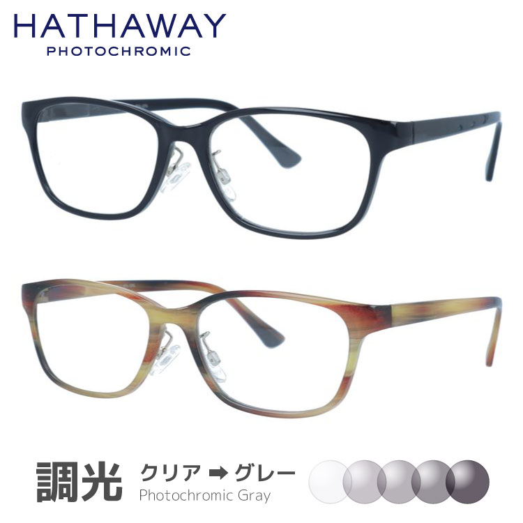 ハサウェイ 調光サングラス HATHAWAY HTS 6001 全2カラー 52サイズ ウェリントン メンズ レディース 紫外線対策 UVカット おしゃれ プレゼント ギフト