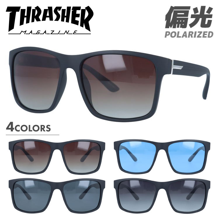 楽天SUNGLASS HOUSE-サングラスハウス-スラッシャー 偏光 サングラス カラーレンズ メンズ レディース UVカット THRASHER ブランド GAIL 1023 56 ウェリントン | 紫外線 対策 おすすめ 人気 プレゼント 運転 ドライブ レジャー キャンプ アウトドア 釣り フィッシング 海 川 山 春 夏 秋 冬 ランニング