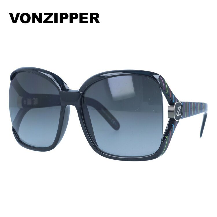 ボンジッパー サングラス VONZIPPER DHARMA ダーマ YPB ブラック/カラフルストライプ/スモークグラデーション レディース UVカット 紫外線 ラッピング無料