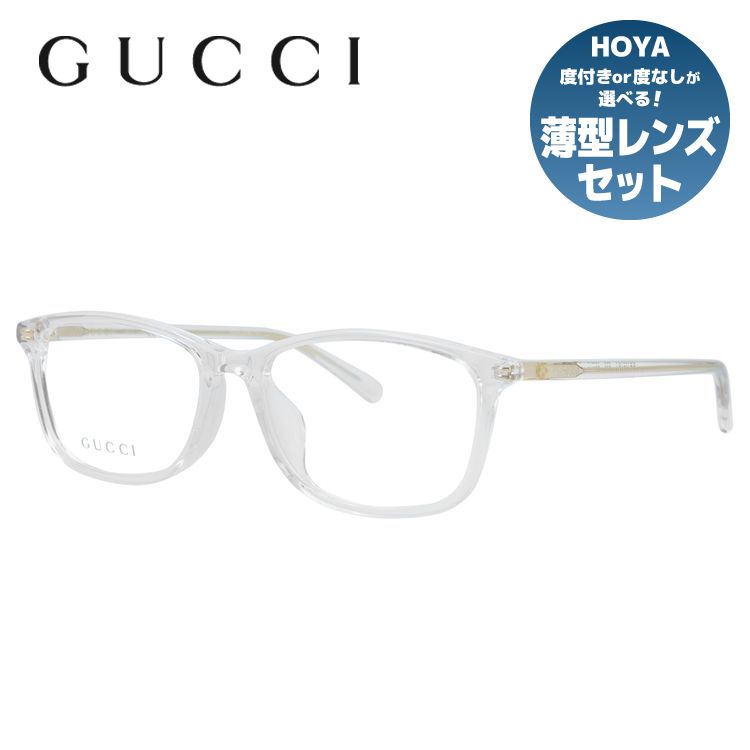 グッチ メガネフレーム インターロッキングG 伊達メガネ アジアンフィット GUCCI GG1354OA 003 55サイズ スクエア型 ユニセックス メンズ レディース