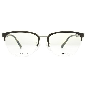 【スーパーSALE 10％OFF】プラダ 伊達メガネ 眼鏡 PRADA PR57TVD U6C1O1 55サイズ ブロー型 メンズ レディース 【国内正規品】