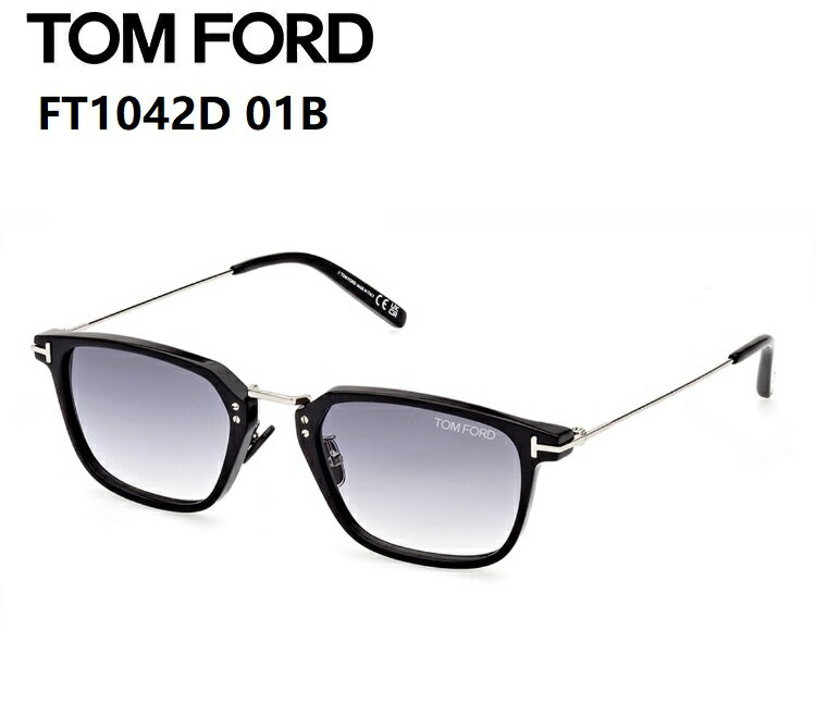 Tom Ford - トムフォード 日本企画 サングラス FT1042D 01B 52サイズ ブラック x シルバー グレーグラデーションレンズTOM FORD FT1042D-01B 52サイズ サングラス メンズ 【並行輸入品】