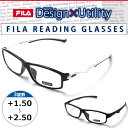 老眼鏡 おしゃれ メンズ FILA シニアグラス リーディンググラス ブランド スポーティーデザイン かっこいい ズレ防止用ラバー ブラック ホワイト 3度数展開 1.50 2.00 2.50 SF3000R-10 SF3000R-60 軽量 男性 40代 50代 敬老の日 プレゼント 送料無料 2