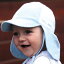 UVカット 帽子 新生児 ベビー ハット ソフト ボーイズ カラー：ブルー/ホワイト サイズ：41cm 目安：0歳（0〜3ヶ月）
