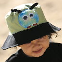 UVカット 帽子 子供用 - キッズ ハット -ボーイズ バケット ハット 帽子 uv ぼうし デザイン：モンスター 52cm / 55cm