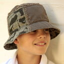 UVカット 帽子（子供用） - キッズ　ハット- ティーン バケット ハットカラー：ダーク カーキ※紫外線カット(UVカット)最高値UPF50+