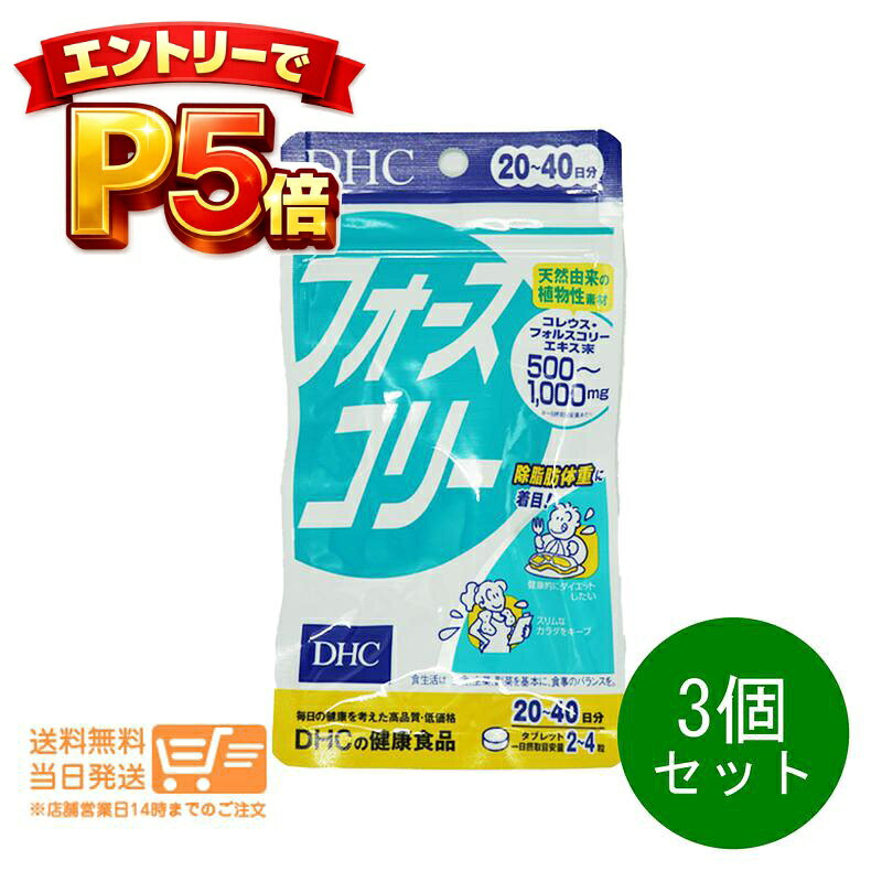 樂天商城 - エントリーでP5倍 3個セット DHC フォースコリー 80粒 20日分-40日分 サプリメント 送料無料