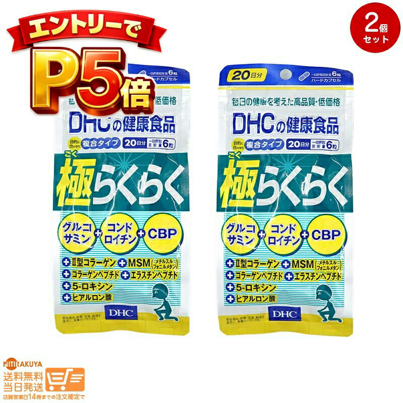 樂天商城 - エントリーでP5倍 【2個セット】DHC 極らくらく 20日分 追跡可能メール便配送