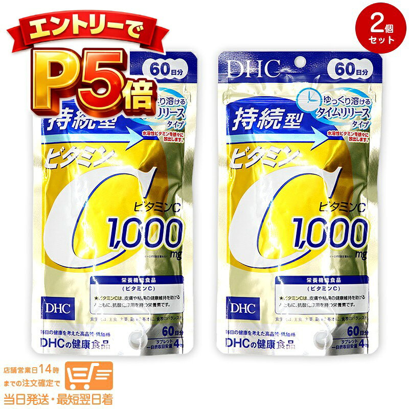 樂天商城 - エントリーでP5倍 【2個セット】DHC 持続型ビタミンC 60日分 追跡可能メール便配送