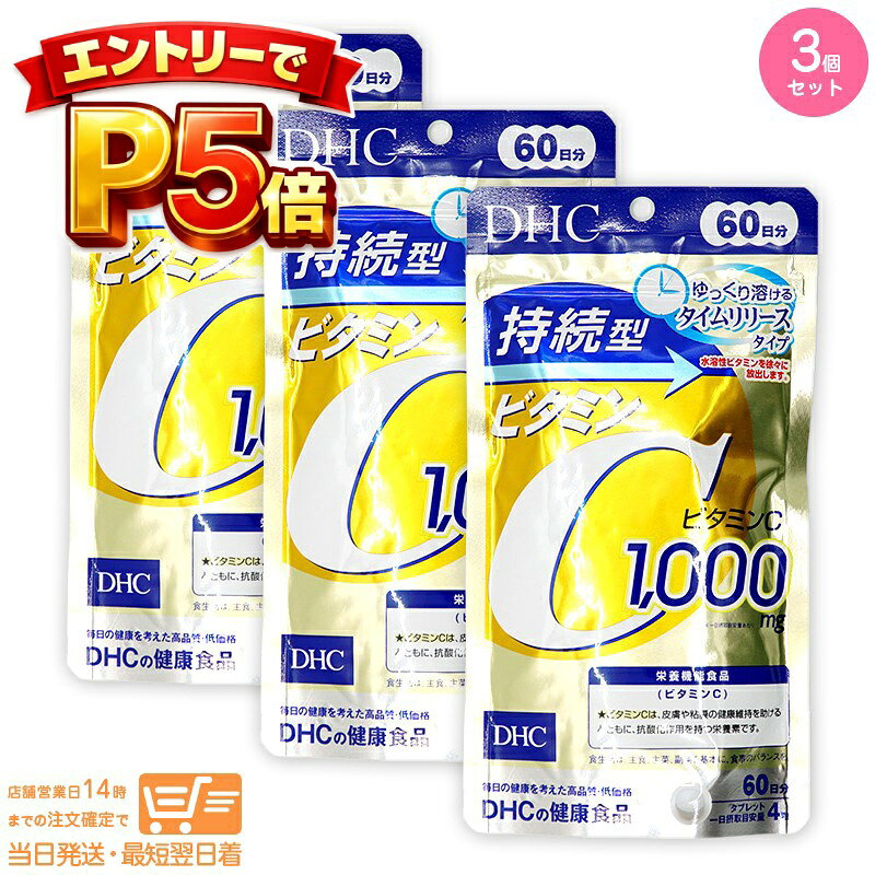 樂天商城 - エントリーでP5倍 【3点セット】DHC 持続型ビタミンC 60日分 追跡可能メール便配送