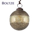 2025623クリスマスツリー オーナメント ドイツ BOLTZE(ボルツ) ガラスボール モレー 1個入  8cm グラスグリーン バスレトロ サングッド sungood