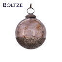 2025623クリスマスツリー オーナメント ドイツ BOLTZE(ボルツ) ガラスボール モレー 1個入  8cm ピンクブラウン ボトムレトロ サングッド sungood