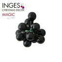 INGE-GLAS MAGIC(インゲグラス マジック)ドイツ直輸入 ブラックベリーボールガラスオーナメント ブラック(シャイニー・マット)1セット12個入[1...