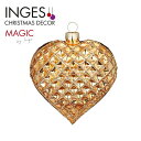 INGE-GLAS クリスマスツリー オーナメント クリスマス ドイツ INGE-GLAS MAGIC(インゲグラス マジック) ワッフルハート、ガラス、10.5 cm 北欧 おしゃれ sungood サングッド 64631H120