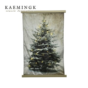 KAEMINGK (カイミング) タペストリーツリー (大) LEDライト付き フロストツリー 光る 壁掛け 113×169cm シャンパンゴールド オランダ ヨーロッパ 北欧 おしゃれ クリスマスツリー オーナメント クリスマスオーナメント サングッド sungood 483617[130028]