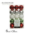 KAEMINGK(カイミング)オランダ直輸入 デコレーションボール セット トップスター付き シャイニー マット グリッター MIX クリスマスカラー 6cm ...