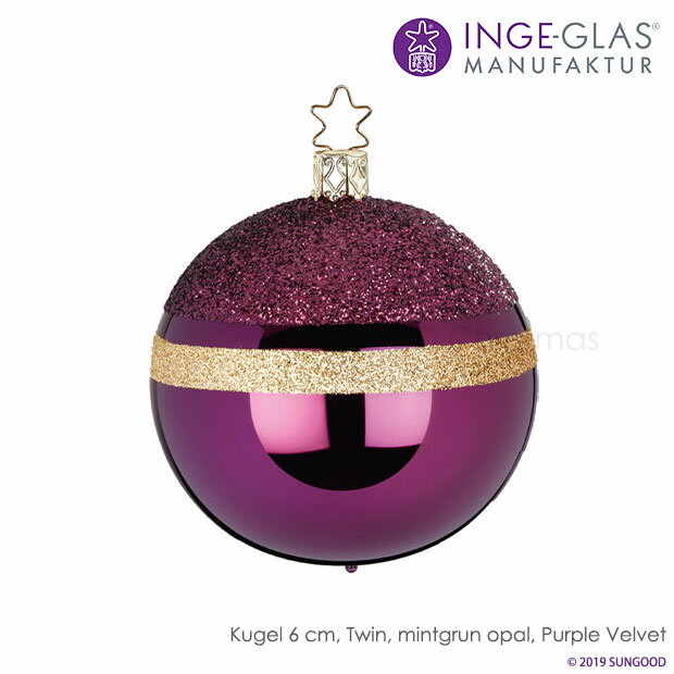 INGE-GLAS I[ig Kugel Glitter Top traube glanz [A][{[I[ig O[vVC Ob^[C] 2019NghC YhCc nhCh MANUFAKTUR CQOX}jt@N`[ NX}X [bp TObh 21036T006[A][18]