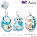 INGE-GLAS オーナメント Ein Junge![D][男の子用足型・くま・くつの3ピース入りギフトセット] BABY'S FIRST CHRISTMASライン 原産国ドイツ ハンドメイド MANUFAKTUR インゲグラスマニュファクチャー クリスマス 北欧 クリスマスツリー サングッド 10118S015[D][46]